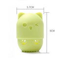 Silicone Beauty Sponge Storage Box Egg Stand Powder Puff Holder (Green) Newly