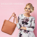 4pcs/Set Lichi Leather Tassels Women Tote Shoulder Clutch Bags (Light Brown