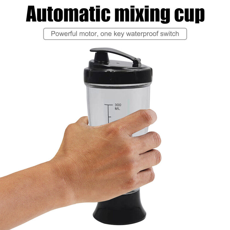 350ml Protein Shaker Mixing Cup Sports Training Automatic Bottle (Black) Newly