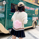 Female Fluffy Solid Color Shoulder Bag Women Casual Chain Small Shoulder Handbag