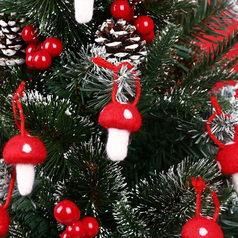 Decorations Wedding Xmas Tree Christmas Mushroom Mushroom Hanging Ornament Felt