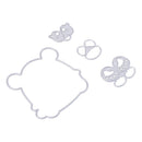 4pcs DIY Bear Punching Molds Embossing Stencil for Scrapbooking Photo Album
