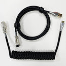 2pcs Mechanical Keyboard Cable Type-C USB Aviation Spring Wire (Black)
