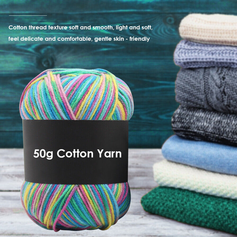 Gradient Color Milk Cotton Yarn Scarf Sweater Crochet Knitting Yarn (Q) Newly