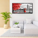 Nordic Couple Kissing Oil Painting Living Room Decorative Picture Wall Artw