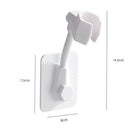Adjustable Knob Suction Cup Shower Head Holder Sprinkler Head Rack (White)