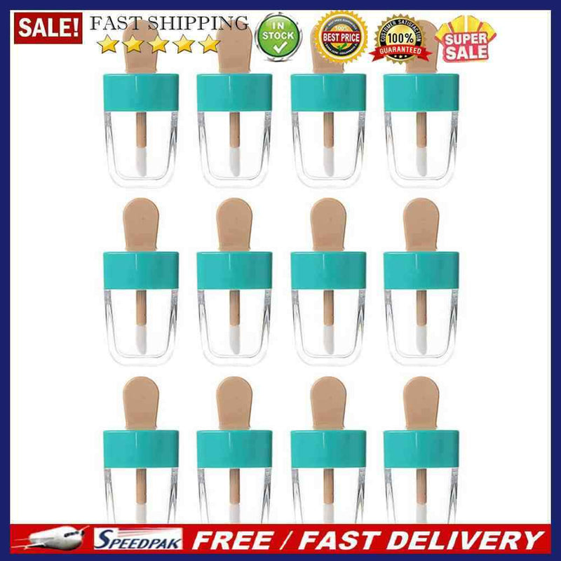 12x 8ml Lip Gloss Tube Transparent DIY Makeup Lipstick Glaze Container Bott