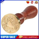 Retro Animal Printed Wax Seal Stamp Fire Painting for DIY Envelope Card (C)