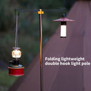 Outdoor Double Shepherd Hook Heavy Duty Garden Poles for Hanging Lights Plants
