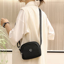 Waterproof Nylon Crossbody Bag Women Double Layer Zipper Small Shoulder Pouch