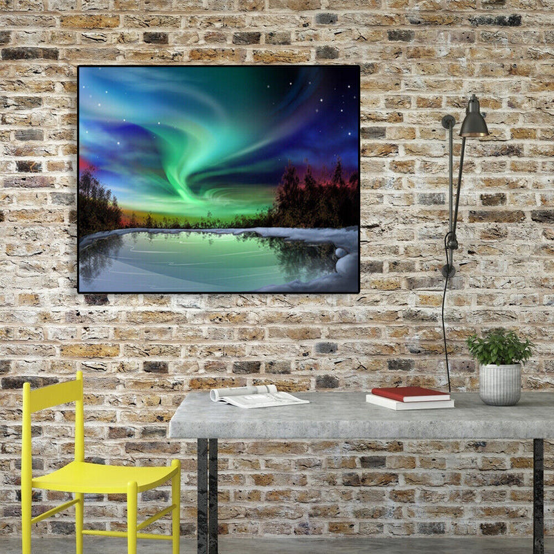 Painting By Numbers Aurora Hand Painted Canvas Oil Art Picture Crafts DIY Kit