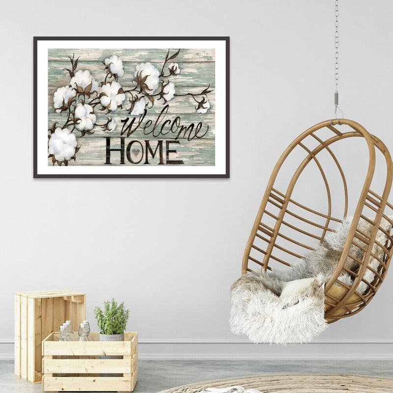 5D DIY Full Round Drill Diamond Painting Cotton Home Art Cross Stitch Embroidery