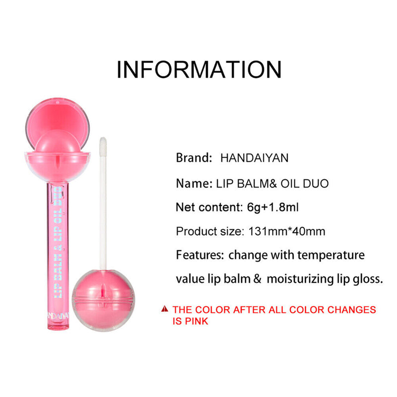 Women Lipstick Lollipop Waterproof Long Lasting Moist Lip Gloss (Pink)