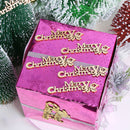 10Pcs/pack Merry Christmas Letter Wood Slice Xmas Tree Ornaments Home Decor