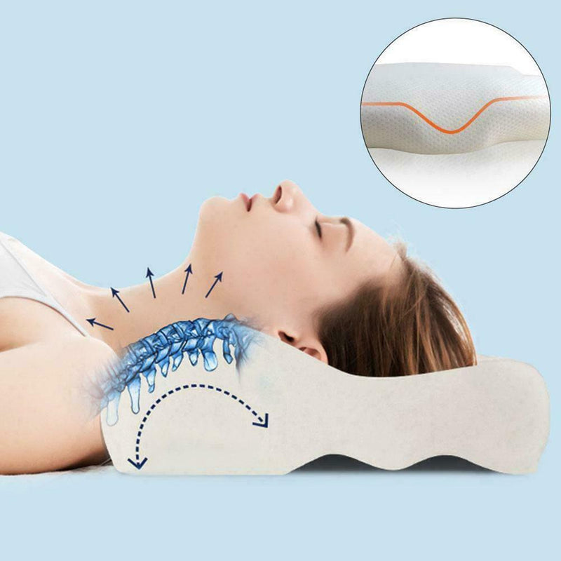 for Neck Pain Support Slow Rebound Memory Foam Pillow Cervical BEST Contour L7N5