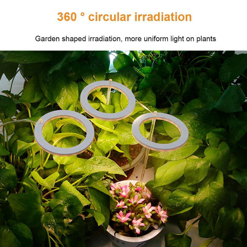 Angel Ring Plant Light Sunlight Phytolamp USB Nursery Lamp (One for Three)
