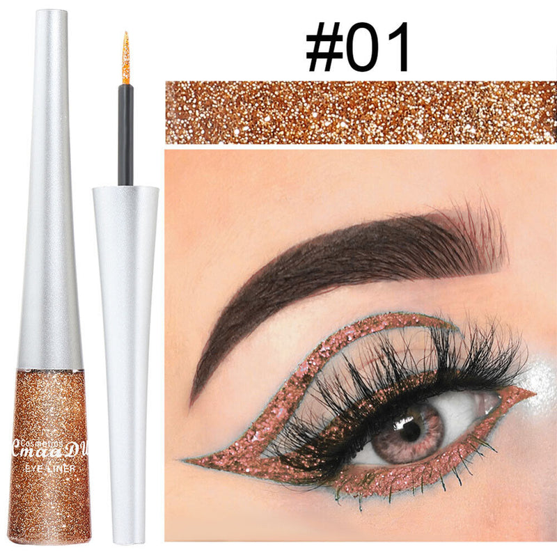 Long-Lasting Liquid Glitter Eyeliners Pencils Kit Colorful Shiny Eye Liner Pen