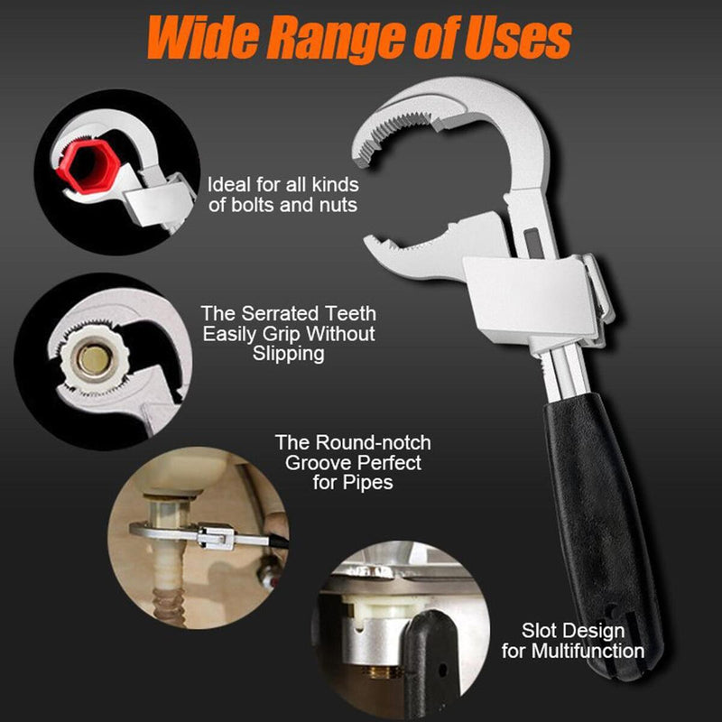Universal Adjustable Double-ended Wrench Multifunctional Wrench Aluminium_