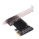 PCI-E 1x to SATA3.0 2 Port Riser 6Gbps PCI Express Adapter Card Desktop Computer