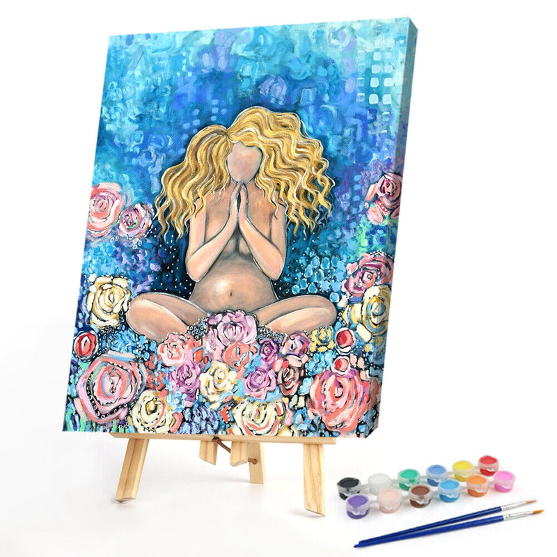 Flowers Pregnant Mother 40x50cm Oil Paint By Numbers Picture DIY