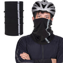 Outdoor Winter Warm Fleece Neck Scarf Reflective Skiing Neck Cover (Black)