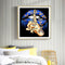 Handmade Full Round Drill Diamond Painting Kit Blue Lips 5D DIY Drawing Artwork