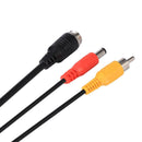 Aviation Head to RCA Male DC Male Extension Cable Adapter for Camera (A) Newly