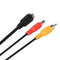 Aviation Head to RCA Male DC Male Extension Cable Adapter for Camera (A) Newly