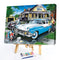 Canvas Painted Oil Paint By Numbers Washing Car Wall Art Modern Bedroom Decor