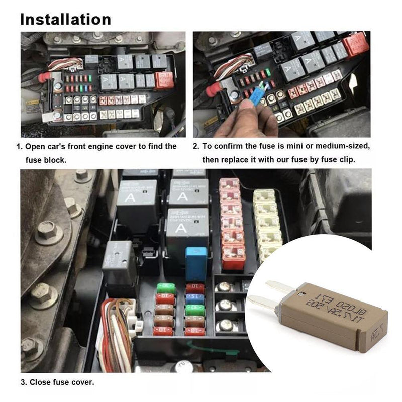DC 14V Auto Reset Mini Circuit Breaker Blade Fuse for Car Boat(7.5A Grey)