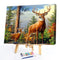 Oil Paint By Numbers Picture DIY Drawing Painting Froest Deer Drawing on Canvas