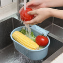 Strainer Sink Drain Shelf Hanging Drip Basket Drain Rack Leftovers Filtration