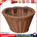 Kids Bike Basket Women Bicycle Rattan Weaving Front Basket (Primary Color) Newly