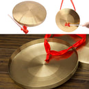 15.5cm Hand Gong Brass Copper Cymbals with Stick Traditional Chinese Folk Music