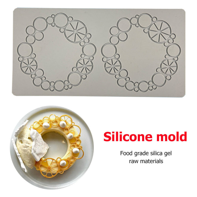 #A Wedding Cake Silicone Flower Lace Fondant Mold Sugar Craft Icing Mat Decorati