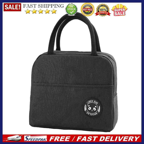 Simple Oxford Cloth Lunch Insulation Bags Portable Drink Food Cooler Bag Carrier