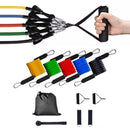 RESISTANCE BANDS Set For Yoga Abs Pilates Fitness Exercise Workout 11 Pieces.
