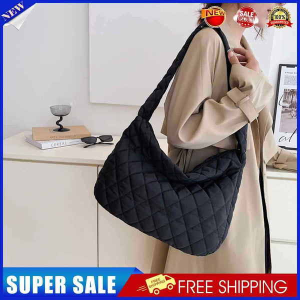 #A Fashion Women Shopper Bag Large Capacity Top-handle Bag Rhombus Pattern for L