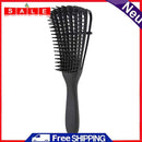 Women Rubber Handle Hair Scalp Massage Comb Wet Curly Hairstyling Beauty Brush