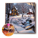 Snow House Rhinestone Mosaic Kit 5D DIY Full Drill Diamond Painting (B2350)