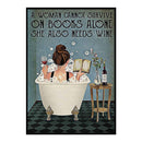 DIY Cotton Thread Stamped Bathing Girl Cross Stitch Full Embroidery Artwork