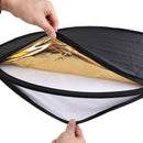 5 in 1 Collapsible Light Round Photography Reflector for Multi Photo (60cm)