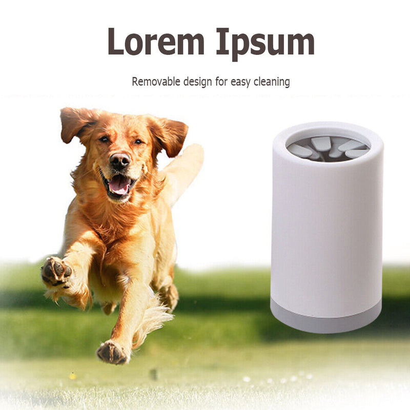 Pet Paw Cleaner Foot Wash Cleaning Cup Cats Dogs Paw Clean Brush (Grey L)