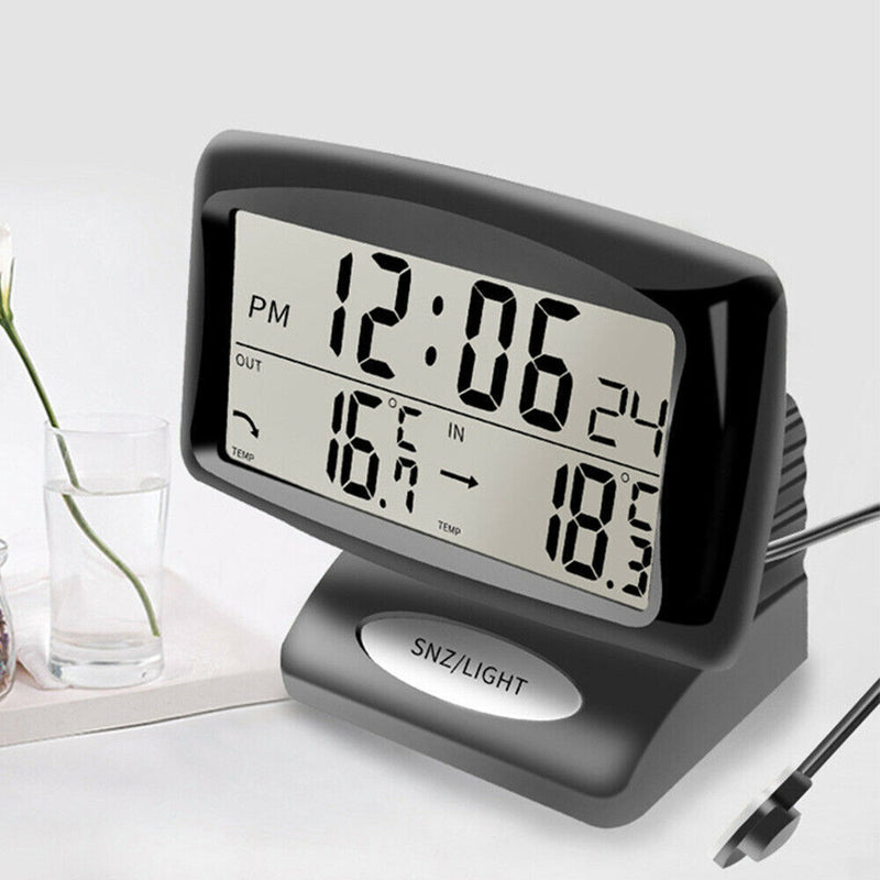 Car Temperature Gauge with Backlight Car Electronics Car Clock Dashboard Clock