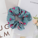 Hair Accessories Floral Girls Women Hair Scrunchies Hair Tie Hairband Elastic