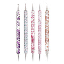 5Pcs Fashion DIY Marbleizing 2 Way Painting Manicure Tools Dotting Pen Nail Art