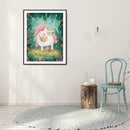 5D DIY Cartoon Horn Horse Full Round Diamond Painting Kit Picture Artwork