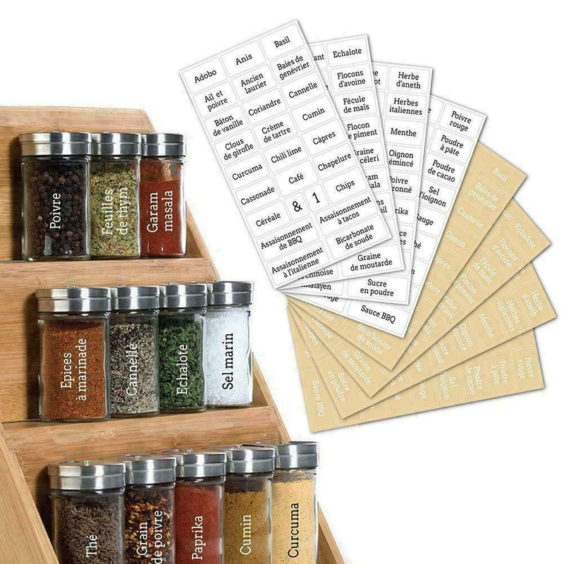 8 Sheets 208 PCS Creative Transparent Waterproof Spice/ P6D0 Labels Herb B8B8