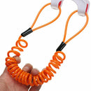 Motorbike Motorcycle Safety Lanyard Spring Coil Disc Brake Lock Reminder Cable