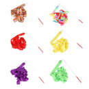 2m Gym Dance Ribbons Training Rainbow Stick Art Ballet Streamer for Kid (Satin)